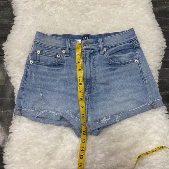 GAP WOMENS HIGH RISE 4" DENIM SHORTS Y2K BASIC NORMCORE CASUAL SUMMER - Picture 5 of 5